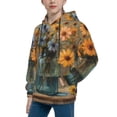 thumbnail image 2 of Kdxio Charming Daisy Bouquet Art Pattern Boys Athletic Unisex Boys Girls Hoodie with Pocket Sweatshirts-Medium, 2 of 6