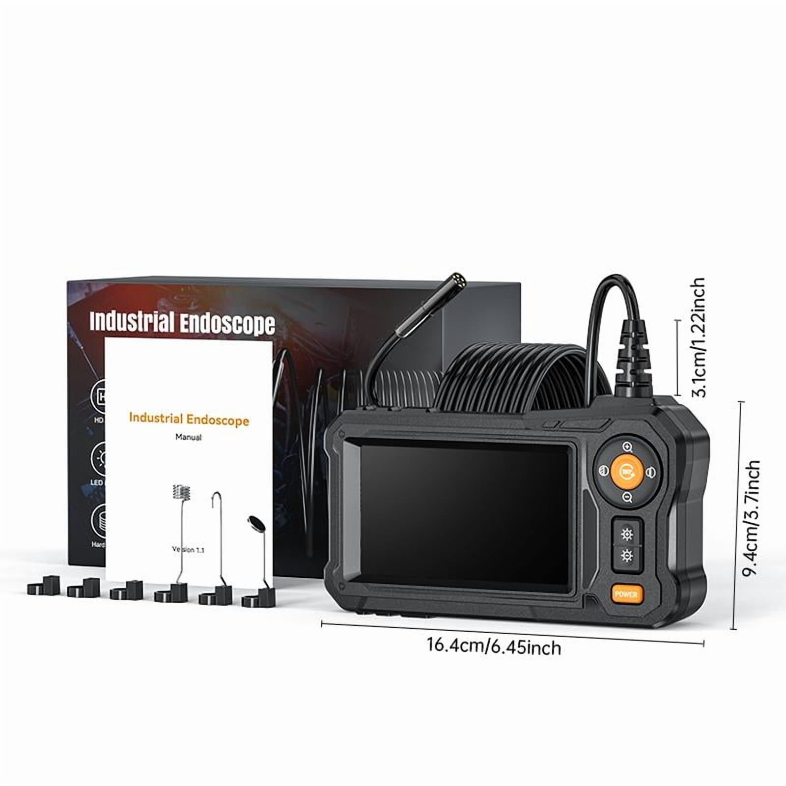 Endoscope Camera with Light - 4.3" LCD Screen Inspection Cameras,IP67 Waterproof Borescope with 8 Adjustable LED Lights,HD 1080P Endoscope Camera 16.5ft Semi-Rigid Cord