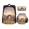 thumbnail image 1 of Wukai Protection de la Faune pour Sac à Dos Combinaison Ensemble Trois Pièces, Sac à Dos Messager Sac à Lunch Trousse, Adapté pour École, Bureau, Unisexe, 1 of 7