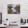 thumbnail image 3 of Epic Graffiti 'Cabin Lake' by Bigelow Illustrations, Canvas Wall Art, 16"x12", 3 of 8