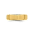thumbnail image 4 of Gem & Harmony Mens 14K Yellow Gold 6mm Fancy Satin Brush Wedding Band Ring for Men, 4 of 5
