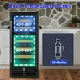 thumbnail image 5 of TITTLA 15 Inch Wine Refrigerator,Under Counter 30 Bottle Wine Cooler,Dual Zone Fast Cooling, Low Noise,Black, 5 of 9