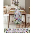 thumbnail image 6 of Hokiten Table Runners 72 Inches Long Dress Scarves, Colorful Tulip Farmhouse Kitchen/Dining Table Runner, Coffee Tablerunners, Farmhouse Elegant Flowers Gray Check 13x72 Inch, 6 of 7