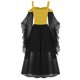 thumbnail image 5 of mfyjkho Vestidos para mujer, Vestido gótico de Halloween para mujer, con tirantes, hombros descubiertos y encaje de malla y retazos Vestidos maxi para mujer m, 5 of 7