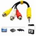 thumbnail image 3 of SIEYIO 3.5mm to 3RCA Sound Cable 3.5mm to 3RCA Female 3RCA Splitter 3.5mm 3RCA Cable 3RCA to 3.5mm Adapter for Phone, 3 of 7
