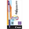 Pilot PIL41415 Purple Ink Frixion Colors Erasable Porous Point Pen Stick, White