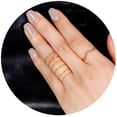 thumbnail image 4 of Anillo apilable Silvora S925 plata esterlina para mujeres y niñas oro, 4 of 7