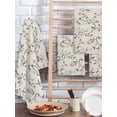 thumbnail image 2 of Spring Flowers Kitchen Dish Towels for Drying Dishes Set of 4, Blue Pink Floral Leaves Farmhouse Vintage Plants Waffle Weave Microfiber Hand Tea Bathroom Towels Quick Dry & Absorbent Towel 15.7x23.6, 2 of 7