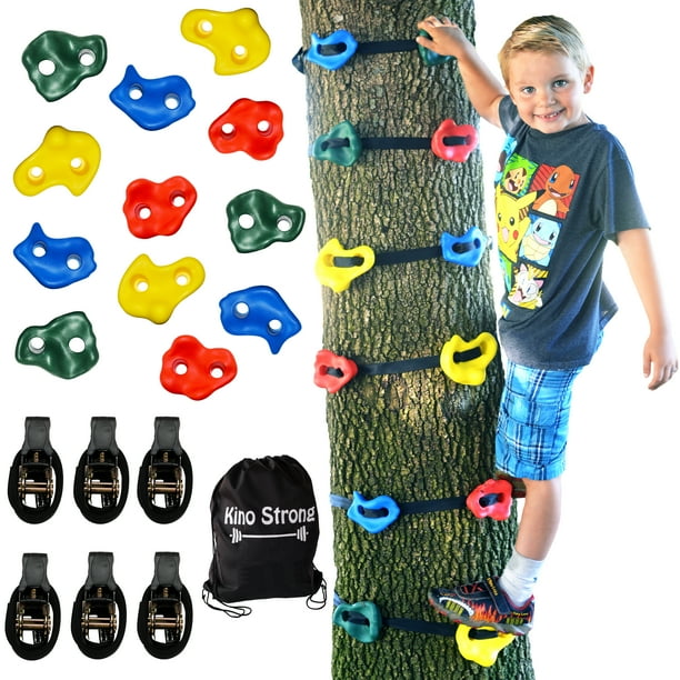 Tree Climbers Backyard Ninja 12 Climbing Holds and 6 Ratchet Straps for