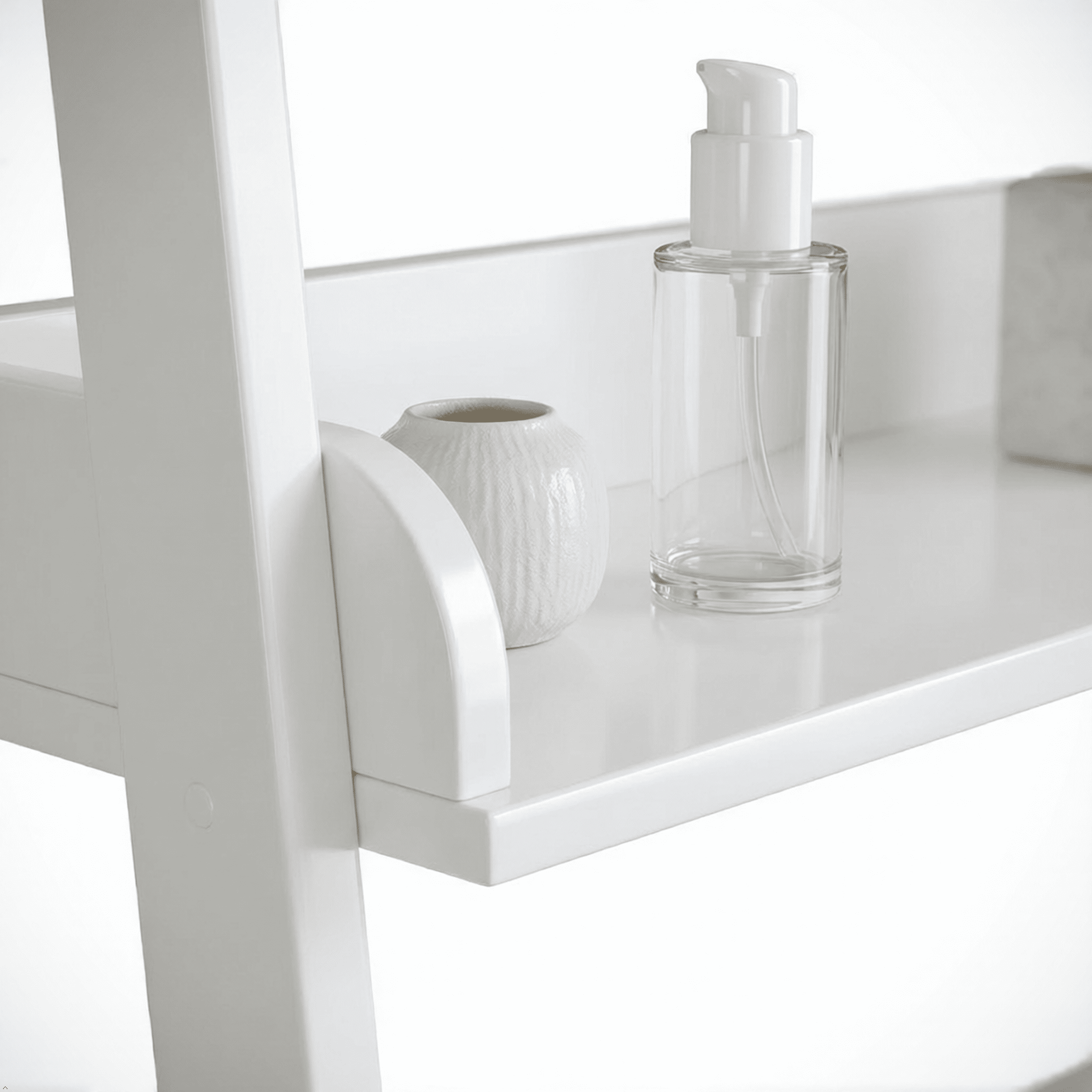 STAROUS  3 Tier Bathroom Shelf Wall Mounted with Towel Hooks, Bathroom Organizer Shelf Over The Toilet (White)