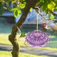 thumbnail image 4 of Moocorvic Hanging Bird Feeder Tray Hummingbird Bird Feeder for Outside Garden Hanging Seed Platform(Purple), 4 of 8