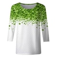 thumbnail image 3 of WOYY Girls St. Patrick's Day T-Shirt 3/4 Sleeve Crew Neck T Shirt Casual Tee, Sizes 3-13, 3 of 3