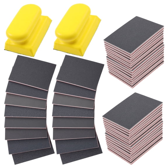 50PCS Sanding Sponge Set 180 to 3000 Grit Wet Dry Sanding Sponge Pad Professional Multipurpose Hand Sanding Sponge Set for Woodworking Metal Drywall