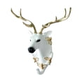 thumbnail image 2 of Decoración de pared con cabeza de ciervo, estatua colgante de pared, decoración del hogar, adorno de animales Blanco 33cm, 2 of 9