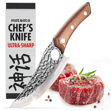 Matsato® | Chef Knife for Cutting, Boning & Chopping. Stainless Steel Knife for Balance & Control.