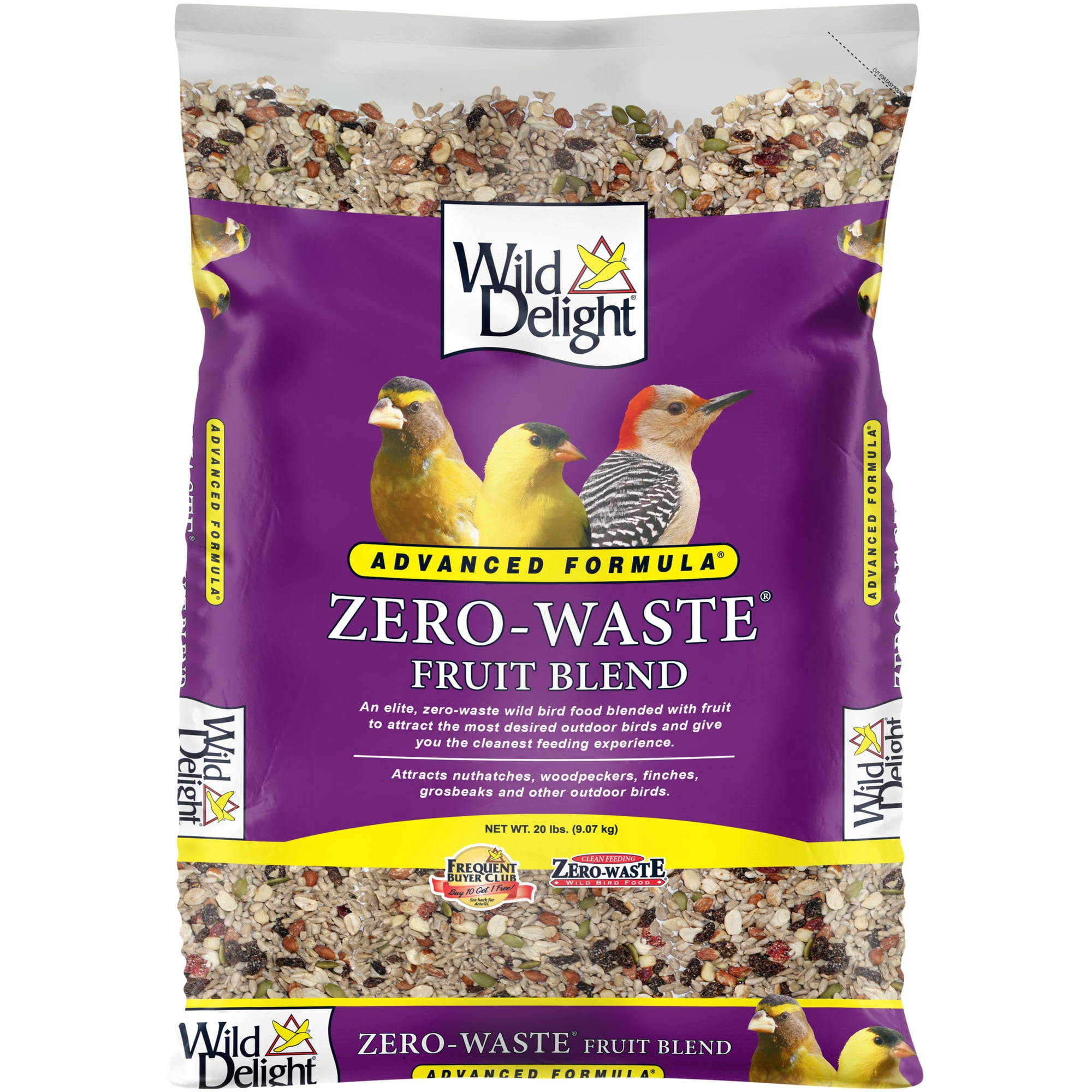 Wild Delight Advanced Formula Zero Waste Fruit Blend Wild Bird Food 20 lb