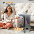 thumbnail image 5 of Matladin 22.4" H Electric Fireplace Stove Space Heater with Remote, Timer, 7 Realistic Flame Colors & 4 Brightness, Overheat & Tip-Over Protection, 5 of 7