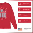 thumbnail image 6 of Ohio Shield Long Sleeve T-shirt Football Fan Game Day Tailgate Midwest Underdog, 6 of 7
