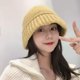 thumbnail image 2 of Amarillo (circunferencia de la cabeza 54-60 cm, elástico) Gorro de otoño e invierno Gorro de pescador de punto de lana para mujer Gorro de lana con protección para los oídos Gorro de punto versátil, 2 of 8