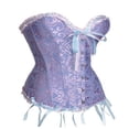 thumbnail image 2 of Femmes Vintage Overbust Corset Classique Bustier en Acier Os Lacets Haut, 2 of 6