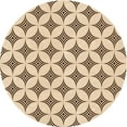 thumbnail image 1 of Ahgly Company Tapis d'Intérieur Lavables en Machine, Ronds, Transitionnels, Brun Clair, Ronds de 3', 1 of 7