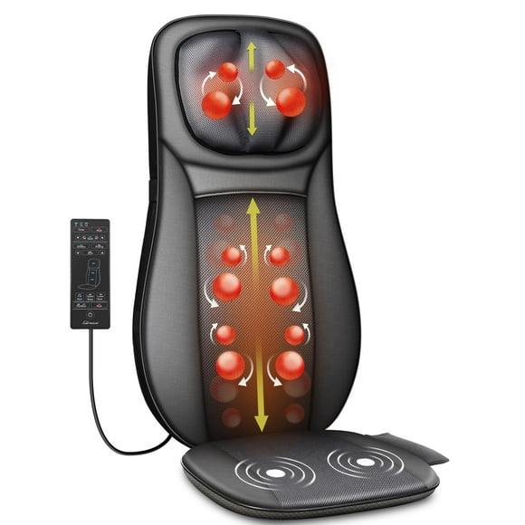 Shiatsu Masseur de Dos avec Chaleur, Coussin de Siège de Massage Pétrissant Snailax, Cadeaux de Noël