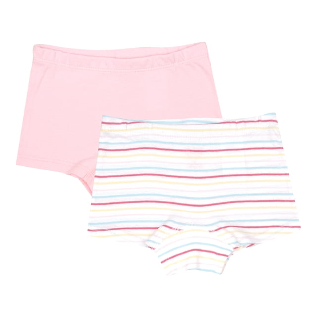 Bóxer Baby Creysi para Niña, con Elástico en Cintura Diseños Divertidos Rosa Talla 6, 2 Piezas