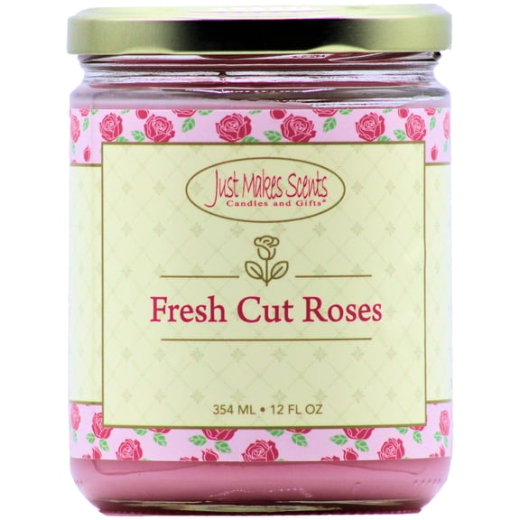 Fresh Cut Roses Salsa Jar Candle 12oz -Just Makes Scents Candles & Gifts