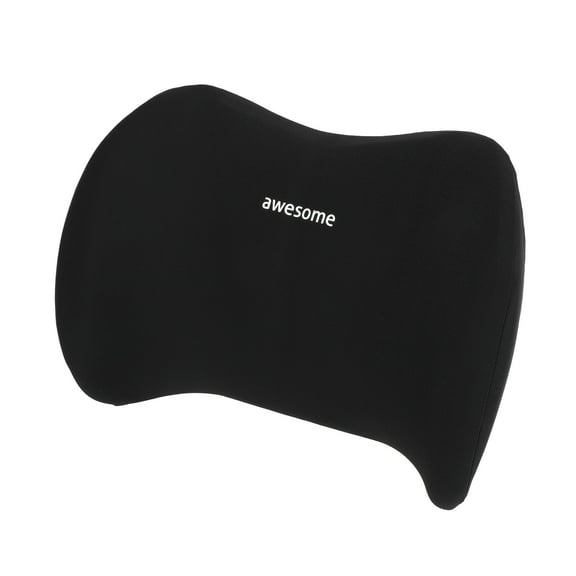 Unique Bargains Breathable Car Seat Lumbar Cushion Memory Foam Support Ergonomic Design 29x43x10.5cm Black 1 Pc