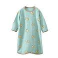 thumbnail image 2 of Cethrio Nightgowns for Boys, Printed Crew Neck Cotton 3/4 Sleeve Kids Pajamas Green Size 1.5-2.5 T, 2 of 3