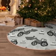 thumbnail image 5 of Rateoe Gray Tractor Pattern Christmas Tree Skirt with Ties , Christmas Tree Decorations, Farmhouse Christmas Decor Xmas Holiday Decorations-36", 5 of 6