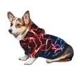 thumbnail image 7 of Haiem Red And Blue Lightning for Winter Dog Hoodie Sweatshirts with Pockets Warm Dog Clothes for Small Dogs Chihuahua-Small, 7 of 7