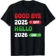 thumbnail image 1 of Playful Comfort Tee - Feliz Año Nuevo 2026 Adiós 2025 Hola 2026 - Playera para Mujer, 1 of 5