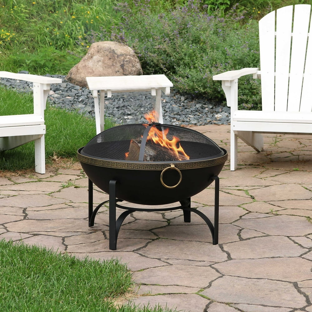 Sunnydaze 26Inch Diameter Contemporary Steel Outdoor Wood Burning Fire