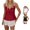 Red, variant on Women's Tanks & | Poly Blends Sleek Backless Vest for Daily - Slim Fitting Spaghetti Straps V-Neck Knit Pattern Wear with Denim Summer
