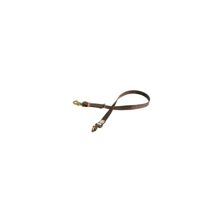 Klein Tools KL5295L 5.67 ft. Positioning Strap with 5 in. Snap Hook - Brown  