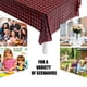 thumbnail image 5 of Paquete de 3 manteles a cuadros desechables de plástico para fiesta, mantel de picnic de 54 x 108 pulgadas. Cubierta de mesa rectangular, 5 of 5