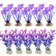 thumbnail image 1 of Plantas artificiales de plástico para la decoración de peceras, plantas de PVC para acuarios grandes (10 plantas), 1 of 5