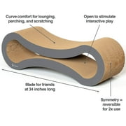 PetFusion Ultimate Cat Scratcher Pad Lounge & Bed For Cats, Reversible Infinity, Durable & Long Lasting, Gray