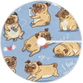 thumbnail image 1 of FMSHPON Funny Cartoon Pug Pattern Xmas Christmas Tree Skirt Stand Mat for Holiday Party Decoration Indoor Outdoor 48 inches, 1 of 6