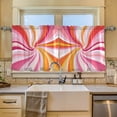 thumbnail image 2 of Yayeee Kitchen Curtains Tier Set of 2 Light Filtering 57"x24" Over Sink Window Panels, Swirling Lines, 2 of 7