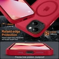 thumbnail image 5 of for iPhone 14 Case/iPhone 13 Case, Compatible with Magsafe, Translucent Matte Shockproof -Grade Protection, Strong  Phone Case for iPhone 14/13 6.1'', Red, 5 of 14