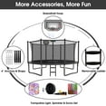thumbnail image 4 of YORIN Trampoline, 1200LBS 12FT 14FT 15FT 16FT Trampoline for 4-5 Kids Adults with Enclosure Net, Basketball Hoop, Ladder, Light, Sprinkler, Socks, Outdoor Heavy Duty Round Trampoline, 4 of 9