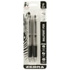 Zebra F-402 Ballpoint Stainless Steel Retractable Pen, 0.7mm, Black Ink