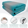 thumbnail image 4 of Twin XL Quilt Set 68''x98'', Turquoise Ombre Lightweight Summer Bedspread Coverlet Set with 2 Pillow Shams, Grey Modern Art Farmhouse Breathable All Season Quilt Bedding for Dorm/Guest Room, 4 of 9