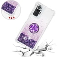 thumbnail image 5 of Case for Xiaomi Redmi Note 10 Pro/Note 10 Pro Max with Creativity Clear Quicksand Glitter Flowing Floating Soft w/Stand Bling Diamond Sparkle Phone Cover for Redmi Note 10 Pro  Purple, 5 of 14