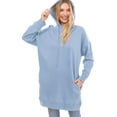 thumbnail image 3 of MixMatchy Women's Casual Long Sleeve Fleece Hoodie Sweatshirts Hooded Pullover Tunic, 3 of 5