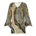 thumbnail image 5 of jsaierl Fall Cardigans for Women 2024 Oversized Marble Print Open Front Cardigan Jacket 3/4 Sleeve Knit Cardigan Sweater, 5 of 6