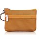 thumbnail image 1 of Single Zipper Purse Genuine Leather Female Male Birthday Gift Supplies Small Change Bag for Outdoor Traveling Camping Yellow, 1 of 1