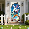 thumbnail image 1 of Dvkptbk Easter Door Banners/door Cover Spring Decorative Hanging Flag Rabbits and Easter Egg Printed Verticals Banners Suitable for Easter Front Door Decoration easter decorations, 1 of 6